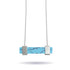 Turquoise | Silver | Gemstone Bar Necklace